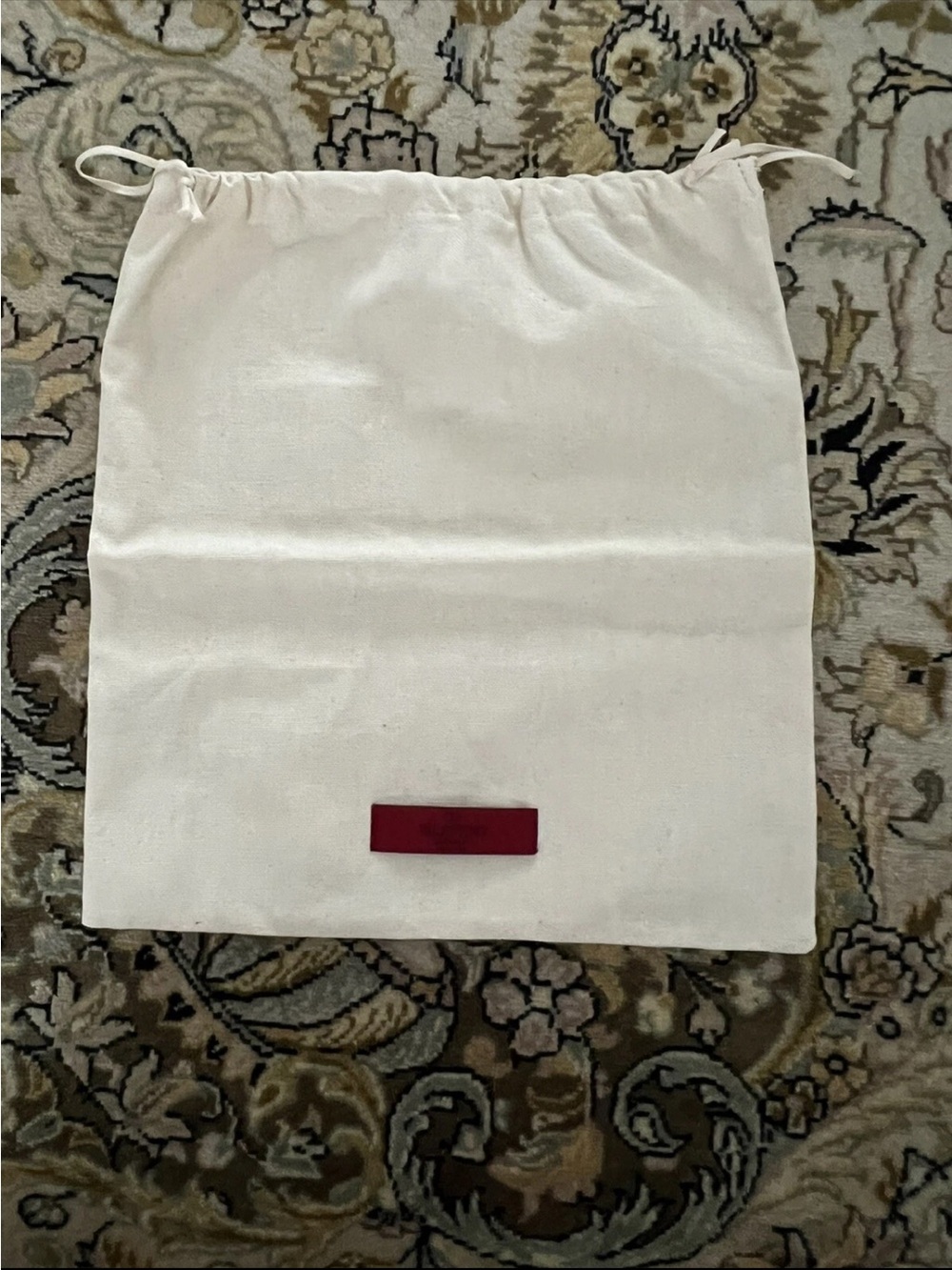 Valentino Cream Drawstring Dust Bag for shoes or handbag travel
